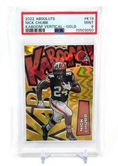 Nick Chubb [Gold] #K19 Football Cards 2022 Panini Absolute Kaboom Vertical Prices