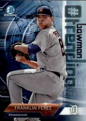 Franklin Perez [Orange Refractor] #FP Baseball Cards 2018 Bowman Trending Prices