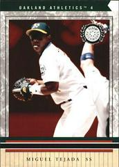 Miguel Tejada [Star Ruby] #45 Baseball Cards 2003 Fleer Patchworks Prices