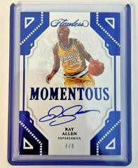 Ray Allen [Blue] #42 Basketball Cards 2022 Panini Flawless Momentous Autograph Prices