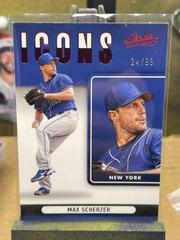 Max Scherzer [Spectrum Red] Baseball Cards 2022 Panini Absolute Icons Prices