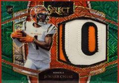 Ja'Marr Chase [Green] #JS-JCH Football Cards 2021 Panini Select Jumbo Rookie Swatch Prices