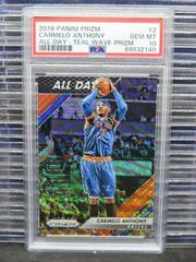 Carmelo Anthony [Teal Wave Prizm] Basketball Cards 2016 Panini Prizm All Day Prices