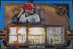 Yadier Molina [Sapphire] #TTR-YM3 Baseball Cards 2022 Topps Triple Threads Relics Prices