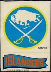Sabres, Islanders Hockey Cards 1973 Topps Team Emblem Stickers Prices