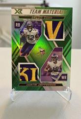 Dalvin Cook, Justin Jefferson [Green] Football Cards 2022 Panini XR Team Materials Prices