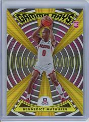 Bennedict Mathurin [Gold] #ZG-BEN Basketball Cards 2022 Panini Chronicles Draft Picks Gamma Rays Prices