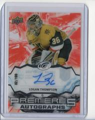 Logan Thompson [Autograph] #IPA-LT Hockey Cards 2021 Upper Deck Ice Premieres Prices