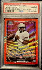 Jameis Winston [Throwing Autograph Red Refractor] #200 Football Cards 2015 Topps Chrome Prices