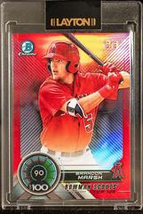 Brandon Marsh [Red Refractor] #BTP-90 Baseball Cards 2018 Bowman Scouts' Top 100 Prices