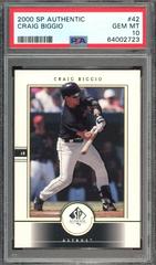 Craig Biggio #42 Baseball Cards 2000 SP Authentic Prices