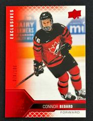 Connor Bedard [Exclusives] #2 Hockey Cards 2022 Upper Deck Team Canada Juniors Prices