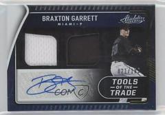Braxton Garrett #TT2S-BG Baseball Cards 2022 Panini Absolute Tools of the Trade 2 Swatch Signatures Prices