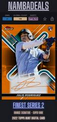 Julio Rodriguez [Orange] #FA-JRO Baseball Cards 2022 Topps Finest Autographs Prices