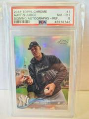 Aaron Judge [Signing Autographs] #1 Baseball Cards 2018 Topps Chrome Prices