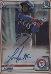 Luisangel Acuna [Orange Refractor] #CPALA Baseball Cards 2020 Bowman Chrome Prospect Autographs Prices
