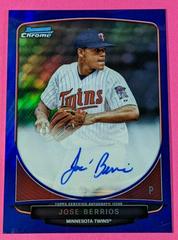 Jose Berrios [Blue Refractor] #BCAJB Baseball Cards 2013 Bowman Chrome Prospect Autograph Prices