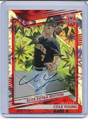 Cole Young [Red Signature] #21 Baseball Cards 2022 Panini Elite Extra Edition Prices