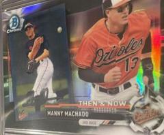 Manny Machado [Green Refractor] Baseball Cards 2017 Topps Chrome Bowman Then & Now Prices
