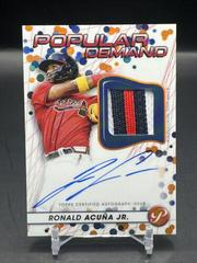 Ronald Acuna Jr. [Orange] #DPAR-RA Baseball Cards 2023 Topps Pristine Popular Demand Autograph Relic Prices