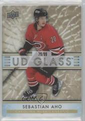 Sebastian Aho [Gold] #GS-10 Hockey Cards 2021 Upper Deck Ovation UD Glass Stars Prices