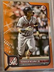 Ronald Acuna Jr. [Orange] #70 Baseball Cards 2022 Bowman Prices