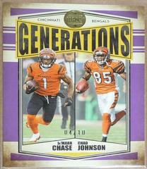 Chad Johnson, Ja'Marr Chase [Violet] #G-10 Football Cards 2022 Panini Legacy Generations Prices