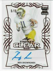 Ben Skowronek [Red] #CA-BS1 Football Cards 2021 Leaf Trinity Clear Autograph Prices