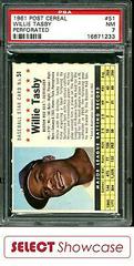 Willie Tasby [Perforated] #51 Baseball Cards 1961 Post Cereal Prices