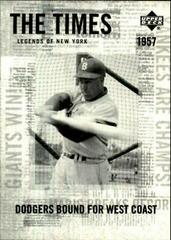 Duke Snider #187 Baseball Cards 2001 Upper Deck Legends of NY Prices