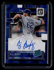 A. J. Alexy [Black Ice] #RRS-AL Baseball Cards 2022 Panini Donruss Optic Rated Rookie Signatures Prices