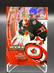 Mads Sogaard [Red] #RR-13 Hockey Cards 2022 Upper Deck Trilogy Rookie Renditions Prices