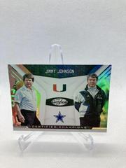Jimmy Johnson #11 Football Cards 2018 Panini Certified Champions Prices