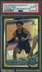 Colby Jones [Chrome Yellow Refractor] #69 Basketball Cards 2021 Bowman University Prices