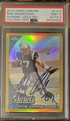Rob Gronkowski [Running, Cutting Pose Autograph Gold Refractor] #C112 Football Cards 2010 Topps Chrome Prices