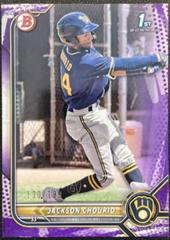 Jackson Chourio [Purple Pattern] #BP-79 Baseball Cards 2022 Bowman Paper Prospects Prices