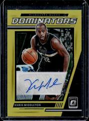 Khris Middleton [Gold] #DS-KHM Basketball Cards 2021 Panini Donruss Optic Dominators Signatures Prices