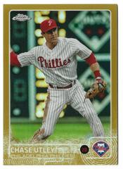Chase Utley [Gold Refractor] #100 Baseball Cards 2015 Topps Chrome Prices