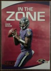 LAMAR JACKSON [RED] Football Cards 2020 Panini Score in the Zone Prices