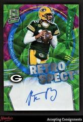 Aaron Rodgers [Green] #RS-ARO Football Cards 2022 Panini Spectra RetroSpect Autographs Prices
