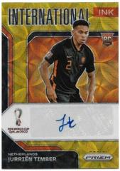 Jurrien Timber [Gold] Soccer Cards 2022 Panini Prizm World Cup Signatures Prices