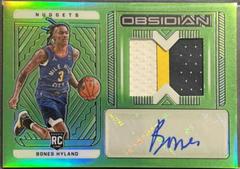 Bones Hyland [Jersey Autograph Green Flood] #221 Basketball Cards 2021 Panini Obsidian Prices