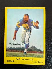 Carl Karilivacz Football Cards 1960 Bell Brand Rams Prices