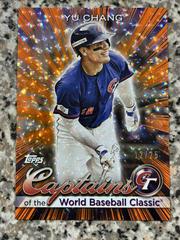 Yu Chang [Orange Cracked Ice] #CC-4 Baseball Cards 2023 Topps World Captains of the Classic Prices