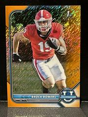 Brock Bowers [Orange Shimmer] #83 Football Cards 2021 Bowman University Prices