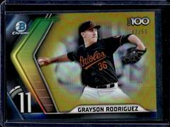 Grayson Rodriguez [Gold] #BTP-11 Baseball Cards 2022 Bowman Scouts' Top 100 Prices