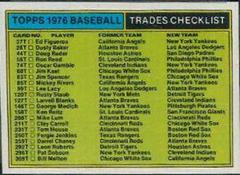 Traded Checklist Baseball Cards 1976 Topps Traded Prices