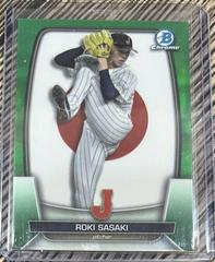 Roki Sasaki [Green] #WBC-49 Baseball Cards 2023 Bowman Chrome WBC Flag Refractor Prices