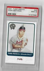 Eddie Mathews Baseball Cards 2001 Fleer Greats Prices