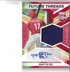 Hao Yu Lee [Red] #FTS-HL Baseball Cards 2022 Panini Elite Extra Edition Future Threads Signatures Prices